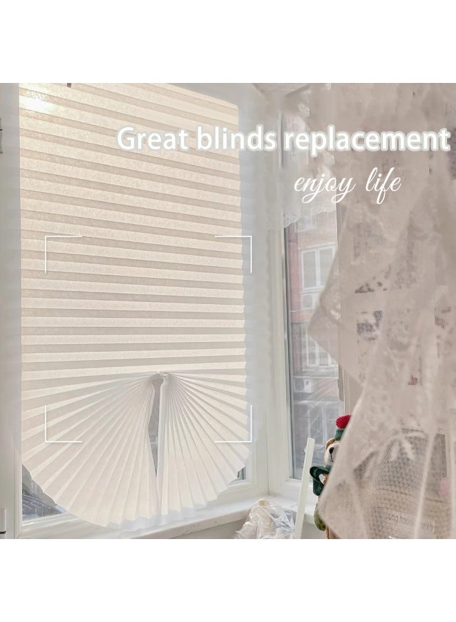 Namalu Cordless Blackout Pleated Window Shade White, Easy to Install for Bedroom, Bathroom, Living Room, Kitchen - Image 3