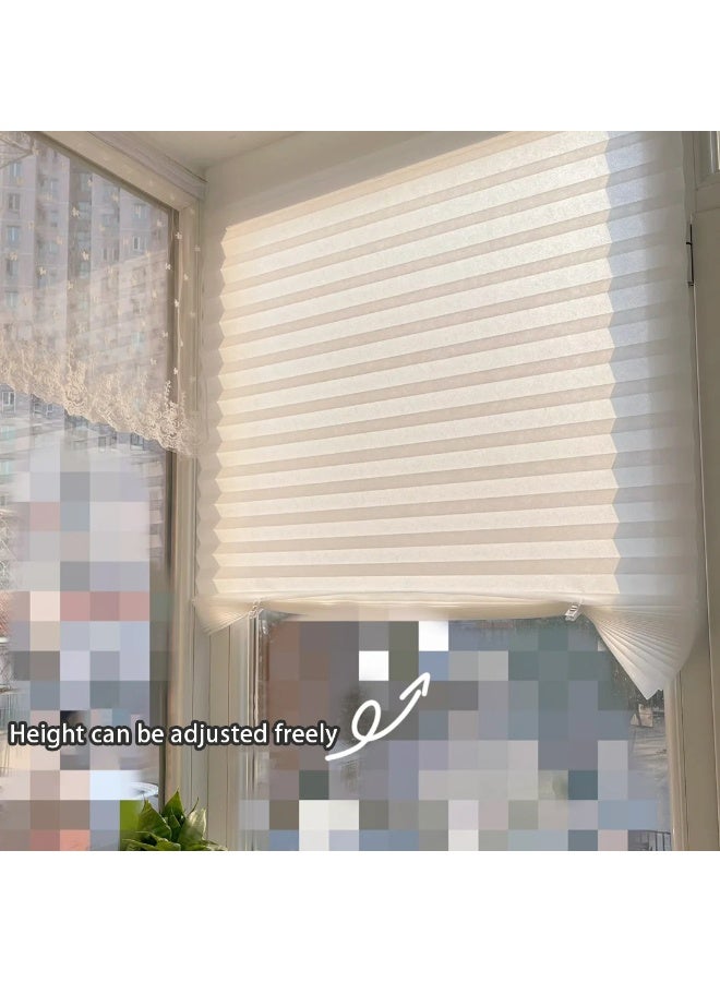 Namalu Cordless Blackout Pleated Window Shade White, Easy to Install for Bedroom, Bathroom, Living Room, Kitchen - Image 2