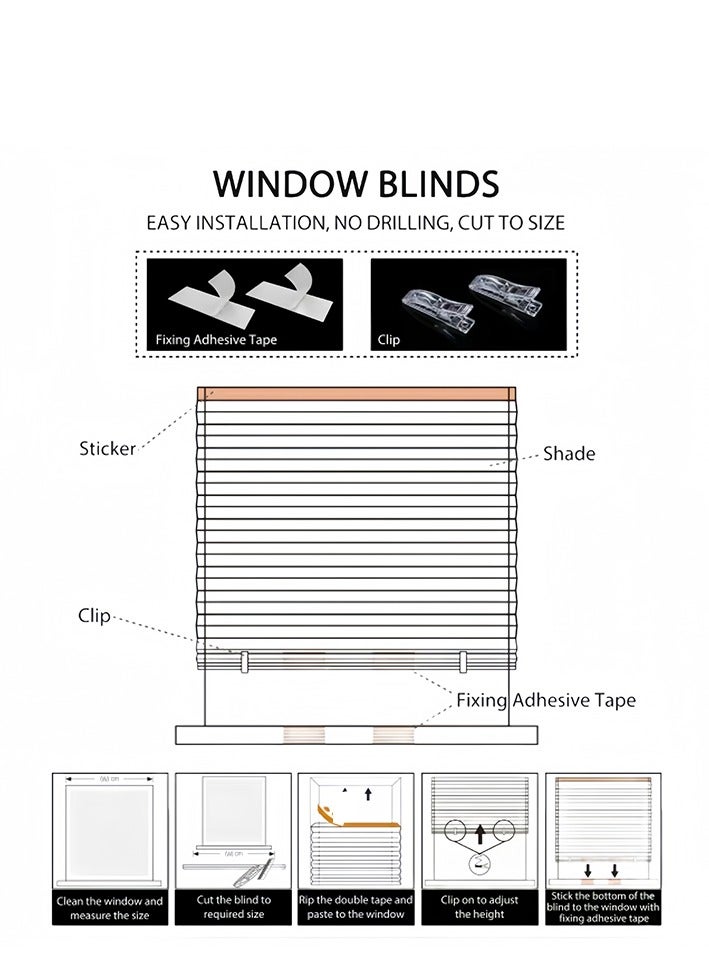 Namalu Cordless Blackout Pleated Window Shade White, Easy to Install for Bedroom, Bathroom, Living Room, Kitchen - Image 4