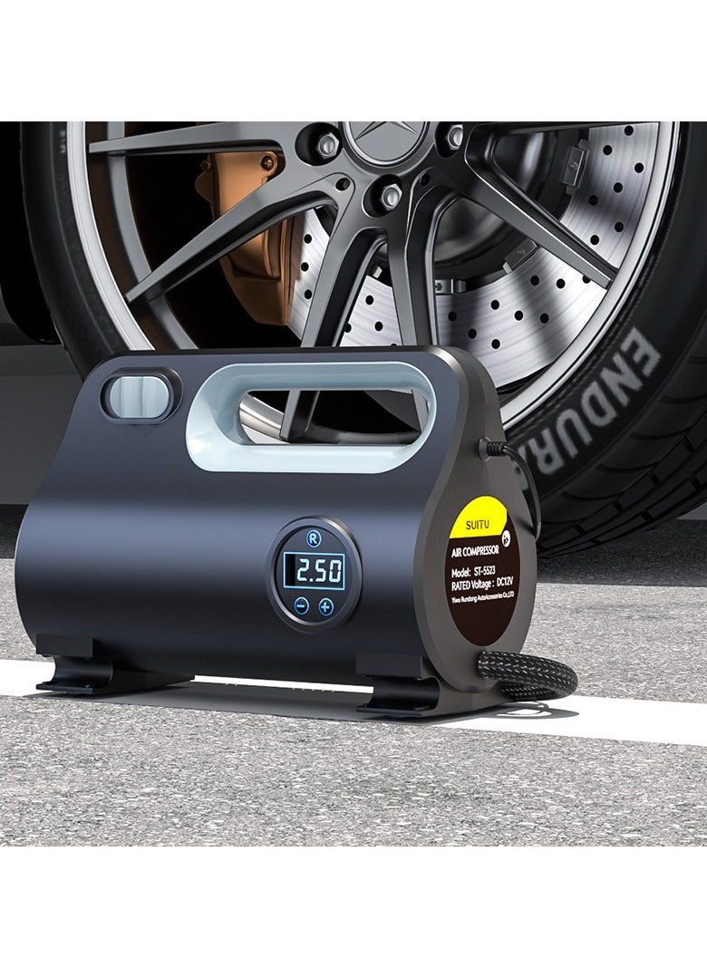 SUITU - Portable Tire Inflator Car Tyre Inflator Pump 12V Air Compressor Digital Automatic Electric With Pressure Gauge Tire Inflators - Image 1