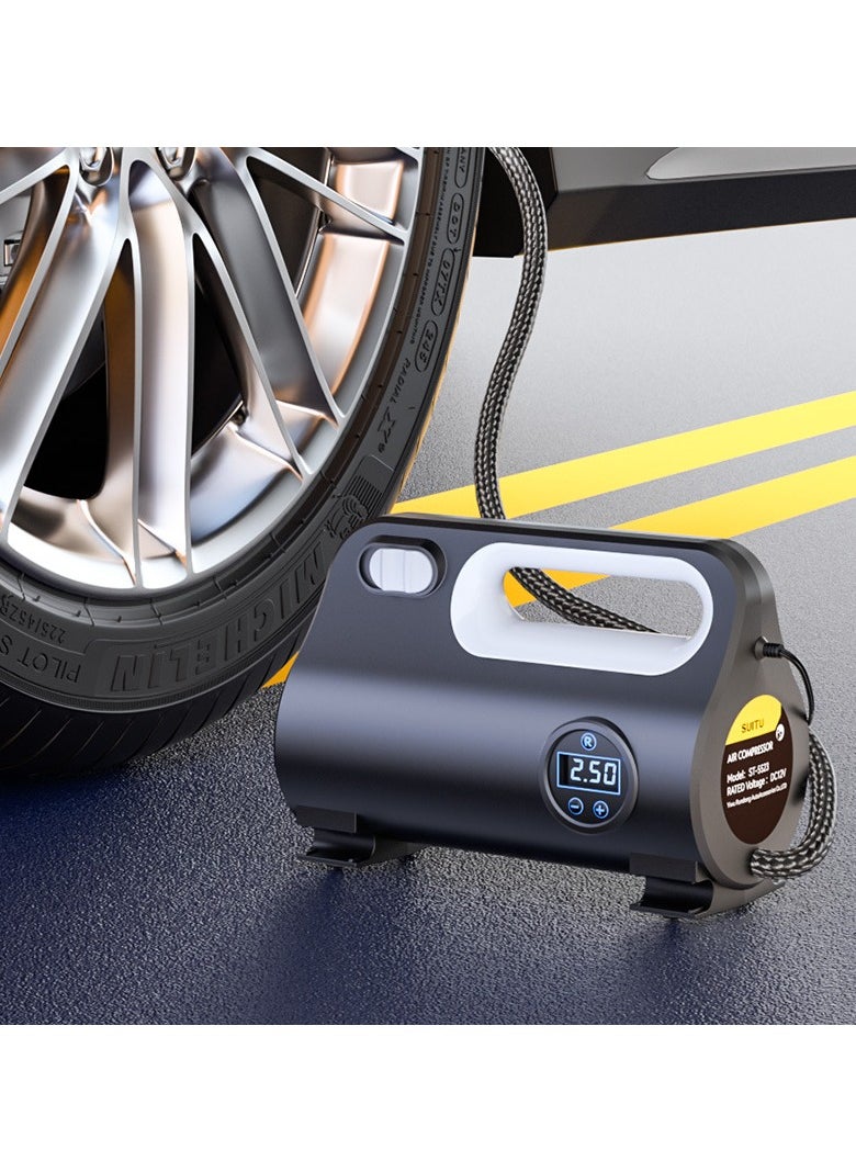 SUITU - Portable Tire Inflator Car Tyre Inflator Pump 12V Air Compressor Digital Automatic Electric With Pressure Gauge Tire Inflators - Image 1