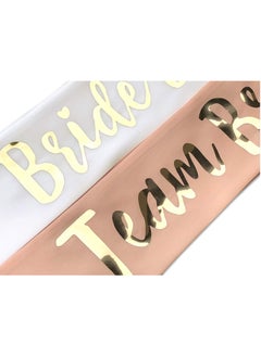 RTYY Team Bride Sash Set - 1 White Bride Sash and 6 Rose Gold Team Bride Sash, Bachelorette Party Supplies, Bachelorette Sash, Bridesmaid Sash for Wedding, Engagement, Bridal Shower (7 Pieces)  - Image 4