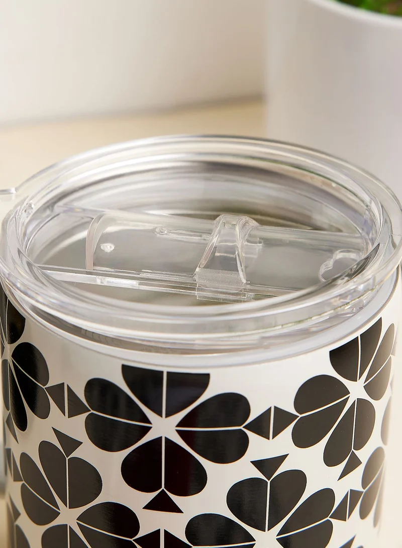 Kate Spade Stainless Steel Coffee Mug, Black Spade Flower