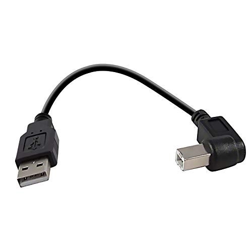 Inovat Haiker Inovat Right Angle Printer Cable USB2.0 A Male Plug to Right Angle USB B Male A/B M/M Printer Scanner Cable 12 Inch(30CM) - Image 1