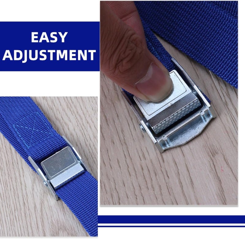 Totority 3pcs Nylon Cam Buckle Tie Down Straps 250cm X 2.5cm Adjustable Heavy Duty Securing Straps for Car Roof Rack Motorcycle Luggage Cargo Transport - Image 3