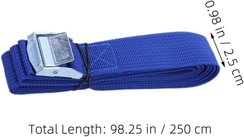 Totority 3pcs Nylon Cam Buckle Tie Down Straps 250cm X 2.5cm Adjustable Heavy Duty Securing Straps for Car Roof Rack Motorcycle Luggage Cargo Transport - Image 2