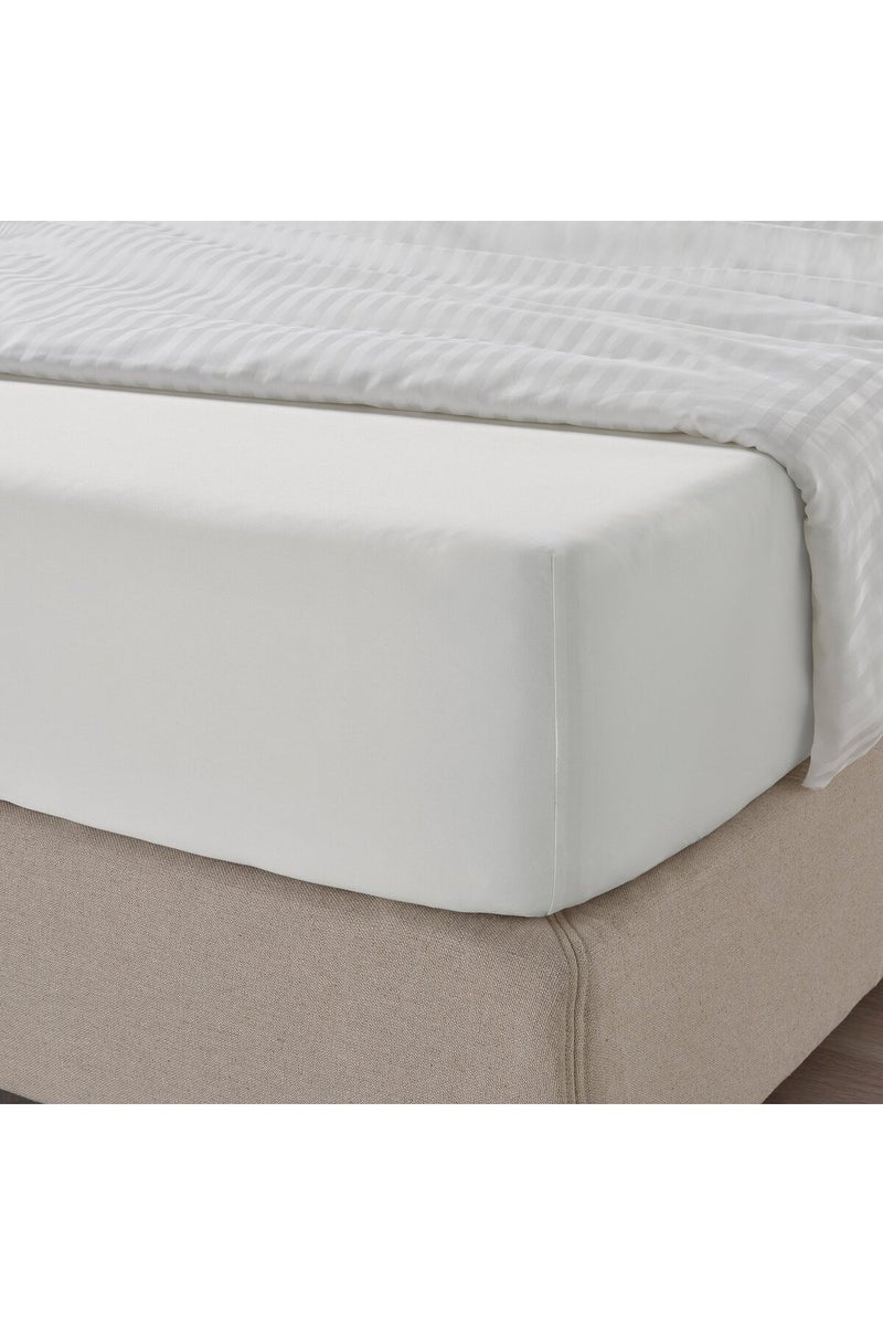 Fitted Sheet, White, 180x200 cm - Image 2