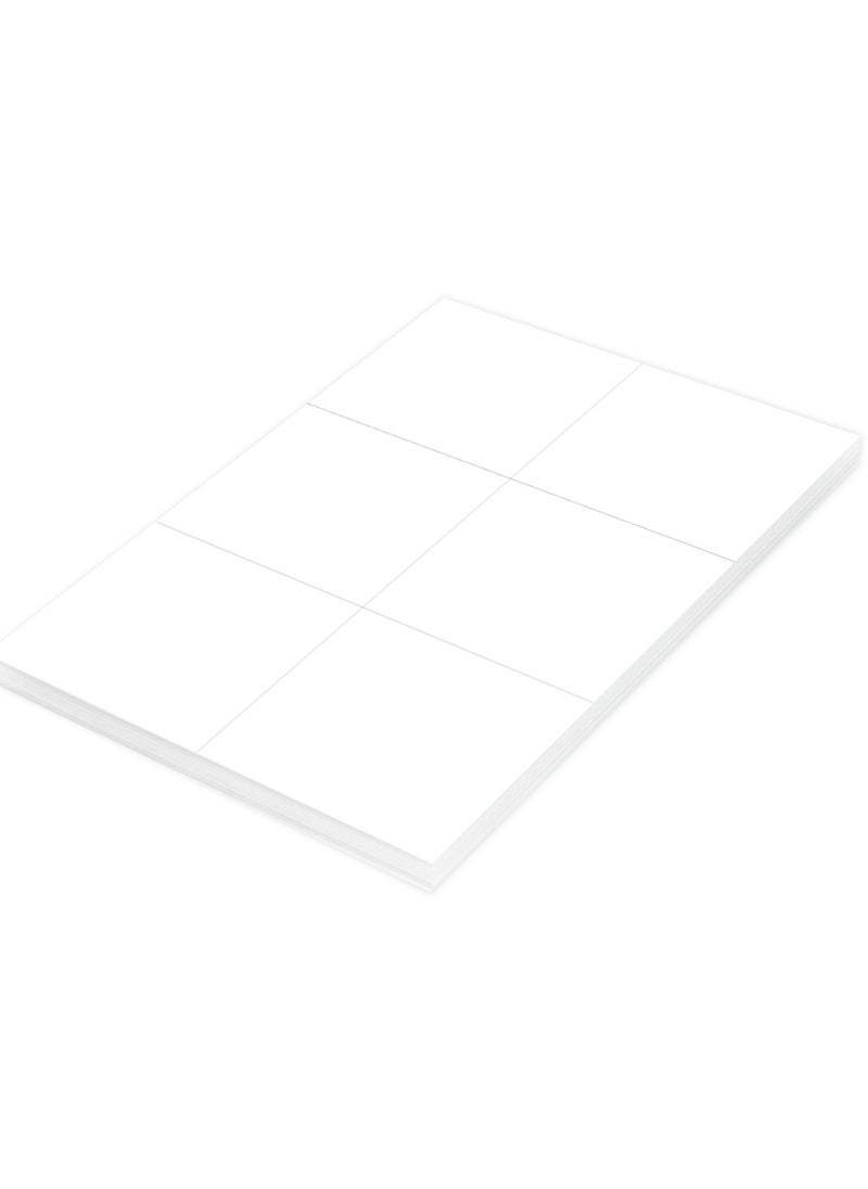 FIS - FIS Multipurpose Laser Labels, Colour White, Size 105X99MM (6 Stickers x 100 Sheet)  600 Labels, Size : A4 (21X29.7 CM) , Pack of 100 Sheets -FSLA6-2-100 - Image 1