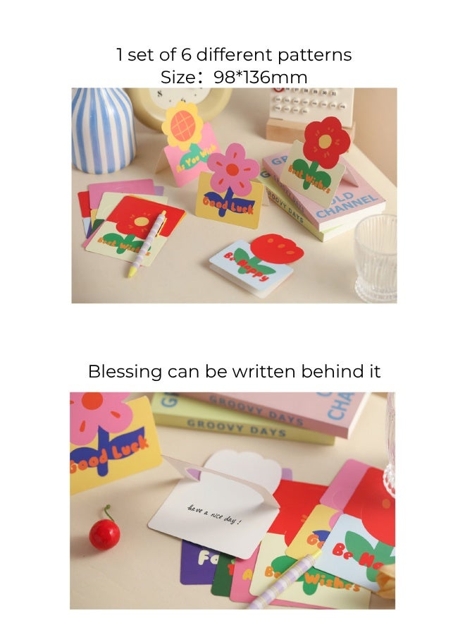 12 حزمة ثلاثية الأبعاد من بطاقات تمنيات الزهور المتحركة المبدعة، بطاقات الشكر بخط اليد، بطاقات التهنئة، بطاقات العطلة، ليوم المعلم - Image 2