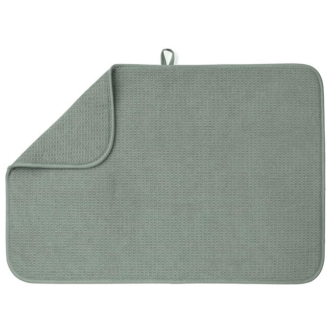 XXL DISH MAT 24 X 17 LARGEST MAT MICROFIBER DISH DRYING MAT SUPER ABSORBENT GREEN