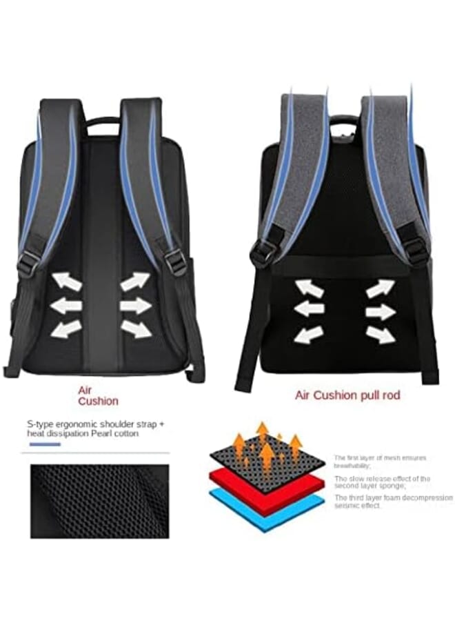 رايتشر حقيبة ظهر للكمبيوتر المحمول للأعمال حقيبة ظهر مقاومة للماء مع شحن USB لحقيبة ظهر للسفر مقاس 15.6 بوصة مع توسيع سعة 30٪ - Image 4