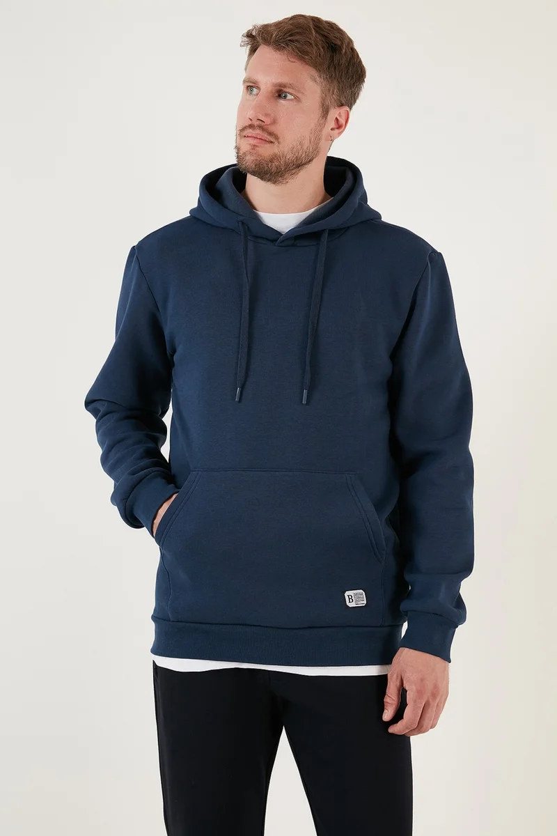 Buratti Slim Fit Hooded Kangaroo Pocket Furry Soft Fleece Sweat Men's SWEAT 5905281