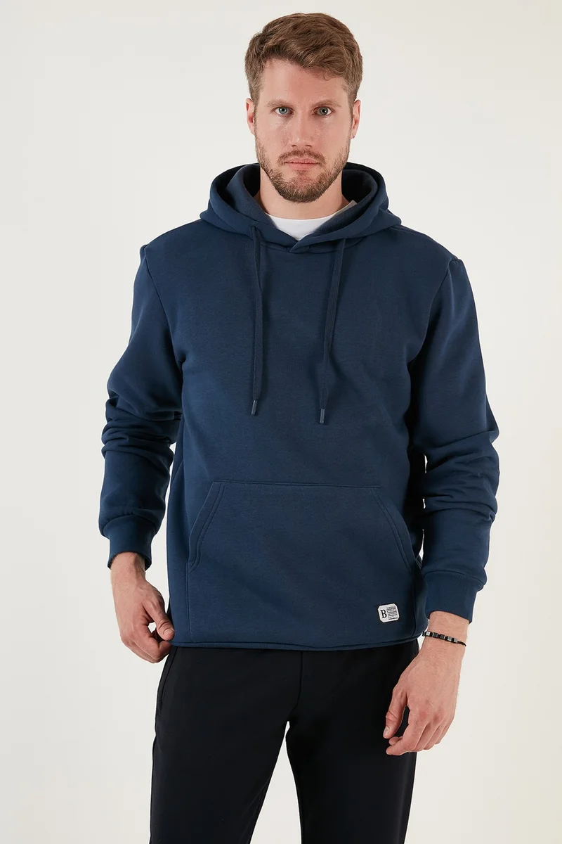 Buratti Slim Fit Hooded Kangaroo Pocket Furry Soft Fleece Sweat Men's SWEAT 5905281