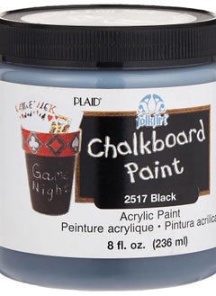 FolkArt Chalkboard Paint in Assorted Colors (8-Ounce), 2517 Black  - Image 1
