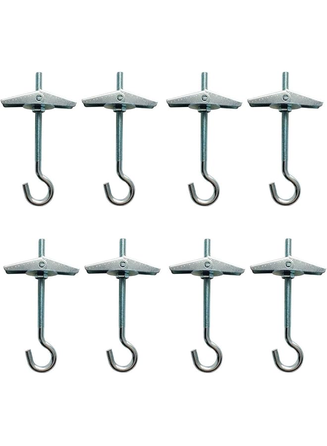 promass 8 Pcs Ceiling Hooks, Ceiling Hooks for Hanging Plants, Plant Hooks Toggle Hooks with Screws and Toggle Wings for Ceiling Installation Wall Fixing - Image 1