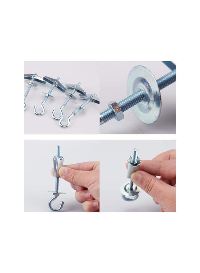 promass 8 Pcs Ceiling Hooks, Ceiling Hooks for Hanging Plants, Plant Hooks Toggle Hooks with Screws and Toggle Wings for Ceiling Installation Wall Fixing - Image 3