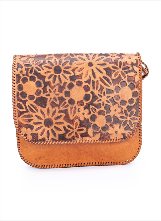 Sheer Fashionable Leather Crossbody Bag  - Image 1