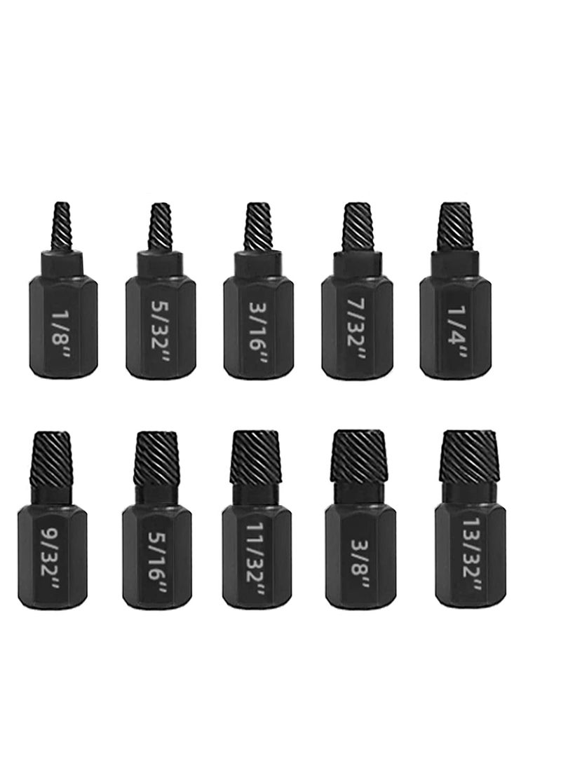 Excefore Damaged Bolt Extractor Kit, 10 Pcs Heavy-Duty Screw and Bolt Extractor Drill Bit Set, Hex Head Bolt Extractor Set, Easy Removal of Rusty and Broken Bolts for Automobile Repair - Image 1
