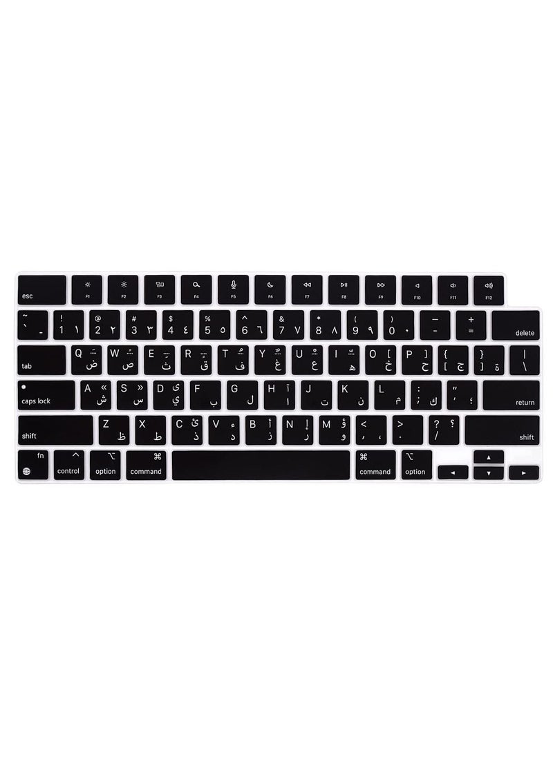 AMM US Layout Arabic English Keypad Cover For MacBook Pro 14 inch 2022/2021 M1 Pro/ M1 Max A2442 and MacBook Pro 16 inch 2021 M1 Pro/ M1 Max A2485 Black  - Image 1