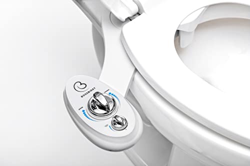 Boss Bidet Luxury White Blue - Bidet Attachment for Toilet Seat - Dual Nozzles, Self-Cleaning, Non-Electric Water Sprayer, Save Money On Toilet Paper and Reduce Waste - Image 2