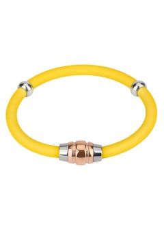 Rose Gold Ring - Yellow Silicone Male 20.5CM