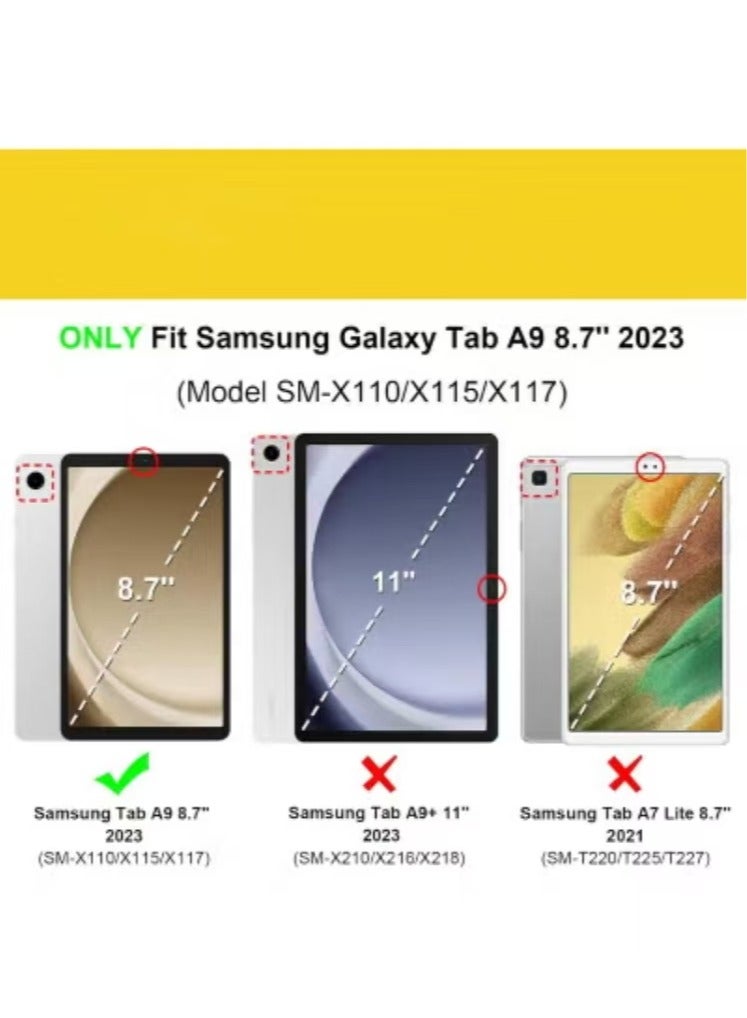 Captaintech Samsung Galaxy Tab A9 8.7-Inch Case (2023 Model) – Soft TPU Tri-Fold Stand Cover with Protective Shockproof Design ﻿ - Image 2