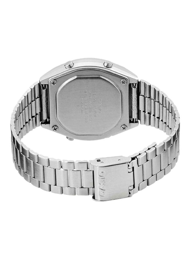 CASIO Men Vintage Series Stainless Steel Digital Watch B640WD-1AVDF - 39 mm - Silver - Image 2