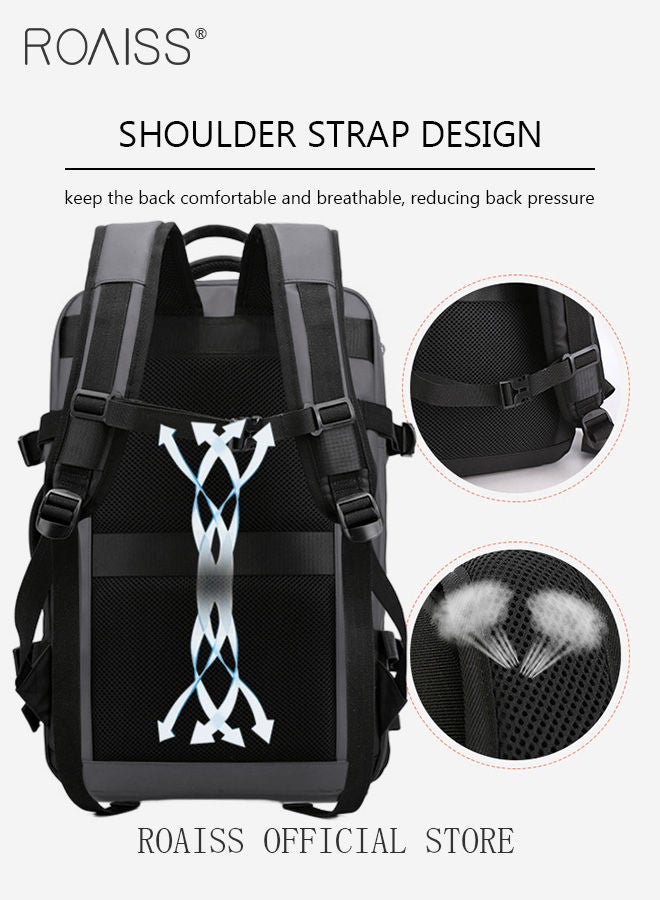 roaiss Large Travel Backpack Carry On Backpack Expandable Airline Airplane Approved Weekender Backpack Hiking Backpack Laptop Backpack with USB Charging Port Waterproof Backpack - Image 4