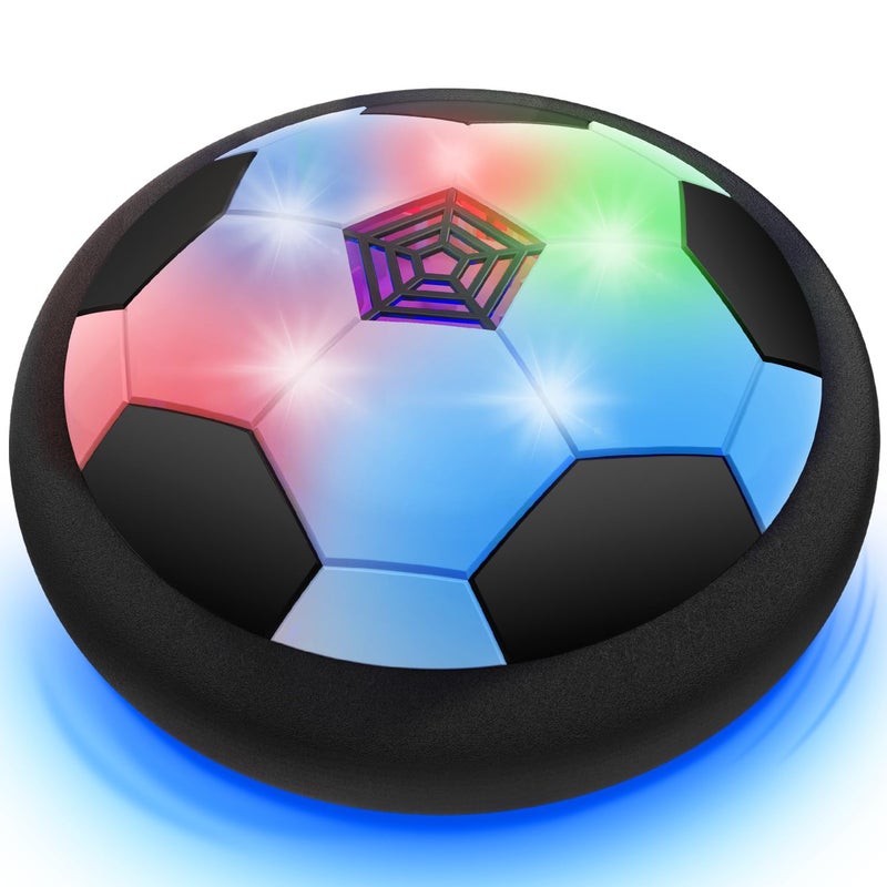 Toyk Boy Toys - LED Hover Soccer Ball - Air Power Training Ball Playing Football Indoor Outdoor Game - Birthday Gifts for Kids, Age 3 4 5 6 7 8-12 Year Old Boys - Soccer - Image 1