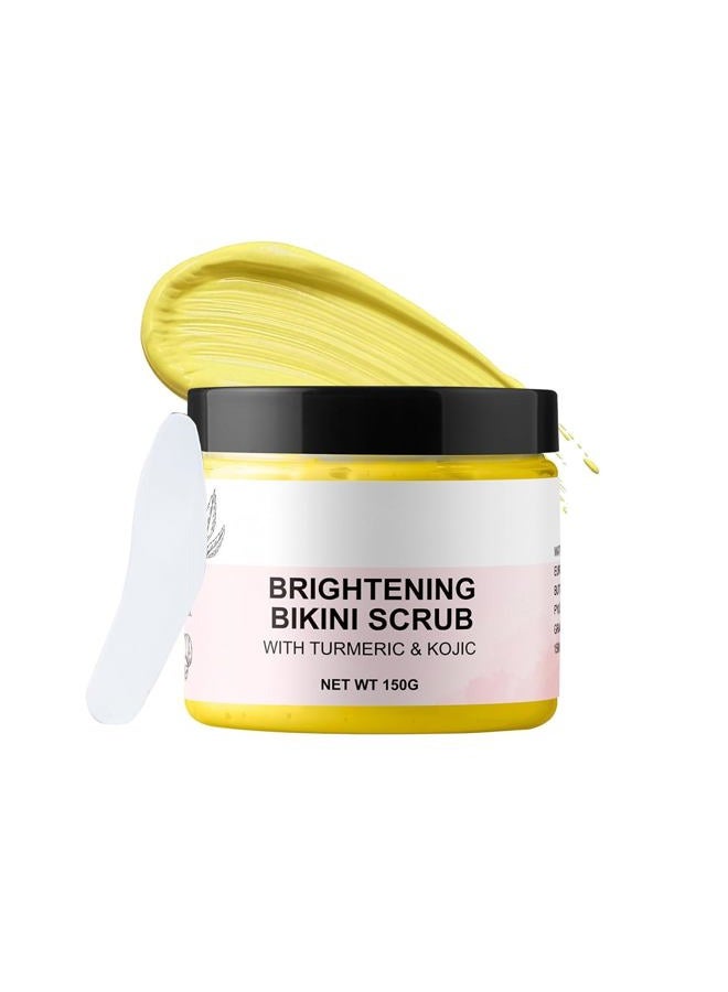 YAFUSIPE Bikini Area Exfoliator Exfoliating Body Scrub Turmeric Scrubs Kojic Bump Eraser KP Body Exfoliant Ingrown Hair Treatment Body Scrubs for Inner Thighs Bikini Line Intimate Area Armpit 5.29OZ - Image 1