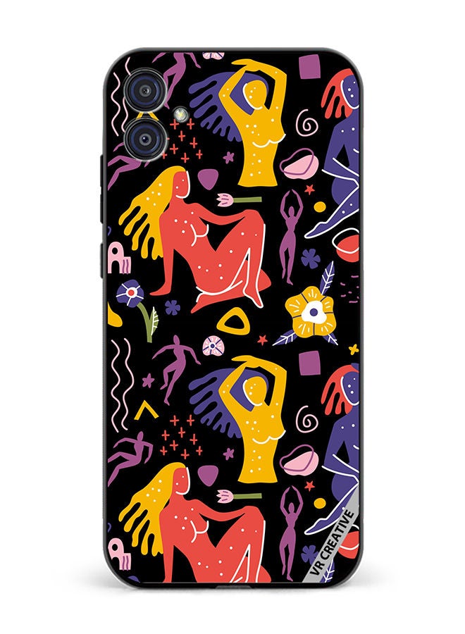 VR CREATIVE Protective Case Cover For Samsung Galaxy M04/F04 Of Flat Matisse Style Design Multicolour - Image 1