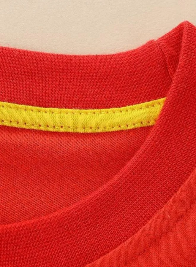 يونيكي Red Printed Short Sleeve Crew Neck T-Shirt