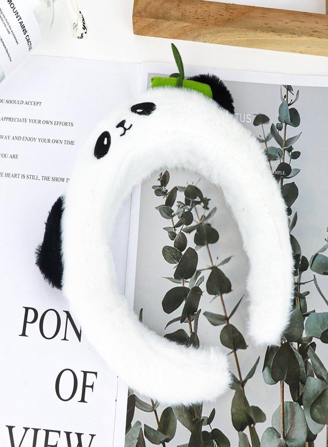Amariver Animal Ears Headbands Panda Headband for Women Girls Comfortable Hair Band Panda Party Decorations Puffy Head Band for Washing Face Cute Animal Hair Accessories for Themed Party - Image 4