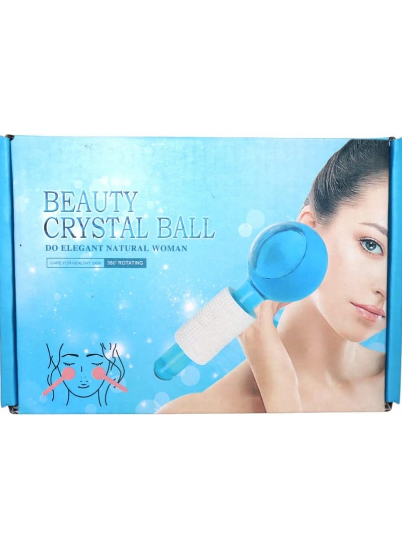 طقم كرات كريستال لتدليك الوجه البارد من مارف، قطعتين، لون ازرق - Image 3