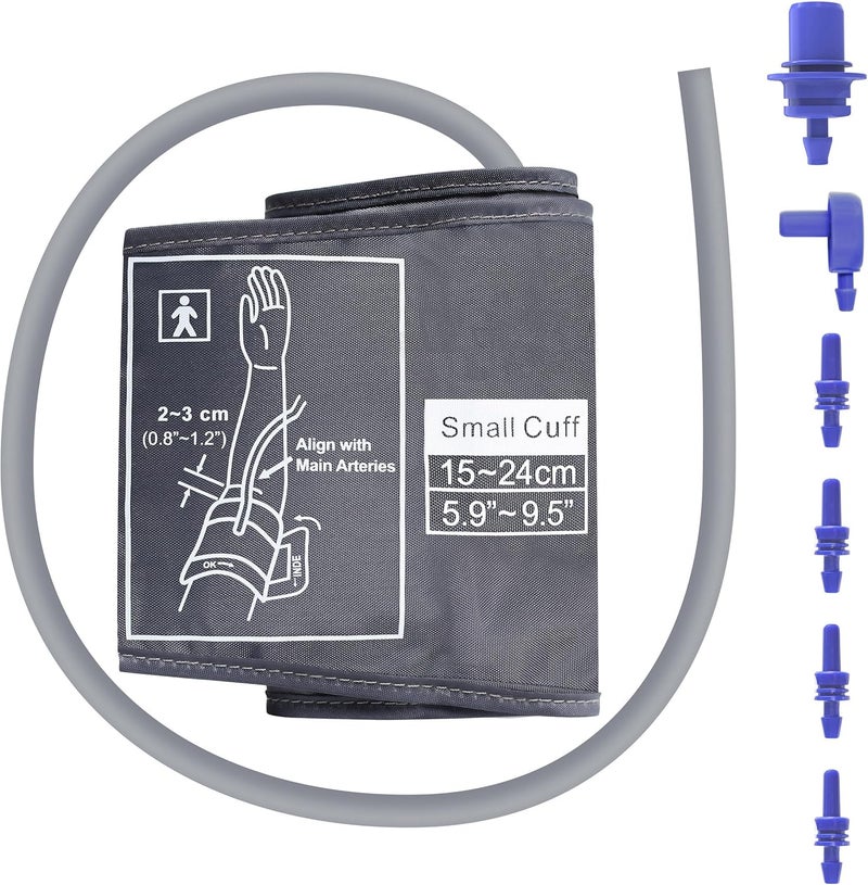 ELERA Pediatric Blood Pressure Cuff for Kids  Women  Small Child Replacement BP Cuff 5995 Inch Arm Circumference Compatible with Most Monitors  with 6 Connectors - Image 1