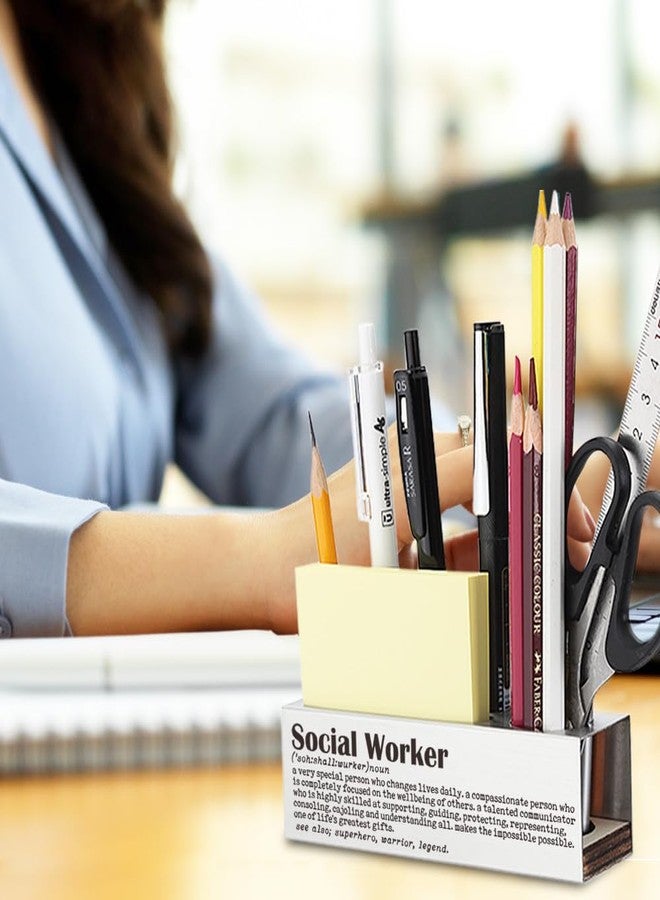 CWGOTC Social Worker Desk Gift for Women, Appreciation Gift for Case Manager, Therapist, School Counselor, Thank You Present for National Social Work Month, Office Desk Pencil Holder YCP3 - Image 2