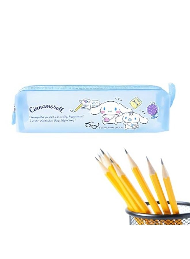 GGEROU Sanrio Transparent Pencil Case Mesh Pencil Bag Cinnamoroll Kuromi Mymelody Littletwinstars Cartoon Kawaii Creative Mesh Pencil Bag - Image 1