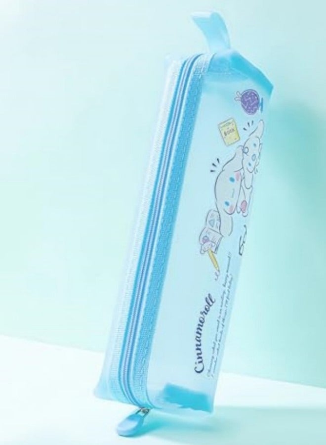 GGEROU Sanrio Transparent Pencil Case Mesh Pencil Bag Cinnamoroll Kuromi Mymelody Littletwinstars Cartoon Kawaii Creative Mesh Pencil Bag - Image 3