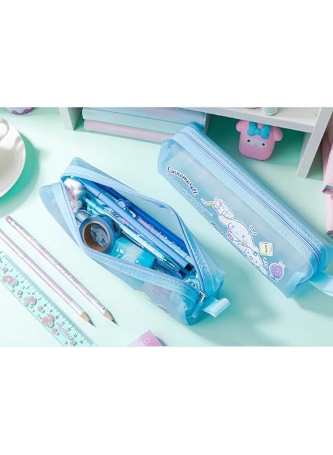 GGEROU Sanrio Transparent Pencil Case Mesh Pencil Bag Cinnamoroll Kuromi Mymelody Littletwinstars Cartoon Kawaii Creative Mesh Pencil Bag - Image 5