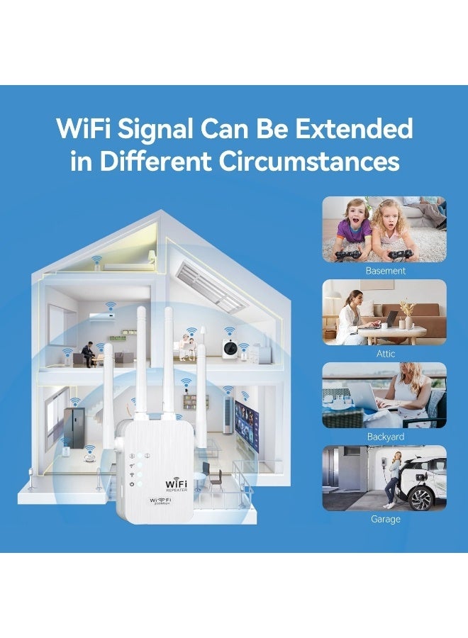 300Mbps WiFi Range Extender AC WiFi Extender WiFi Booster WiFi Repeater with 4 External Antennas, WiFi Signal Amplifier Dual Band 2.4G and 5G - Image 5