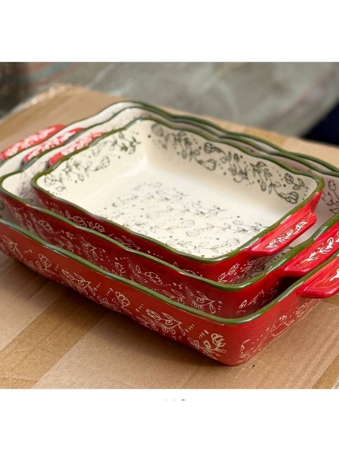 3-Piece Porcelain Casserole Set - Image 1