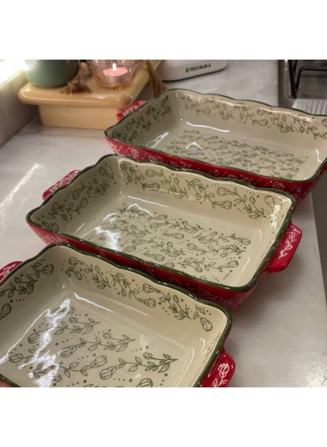 3-Piece Porcelain Casserole Set - Image 3
