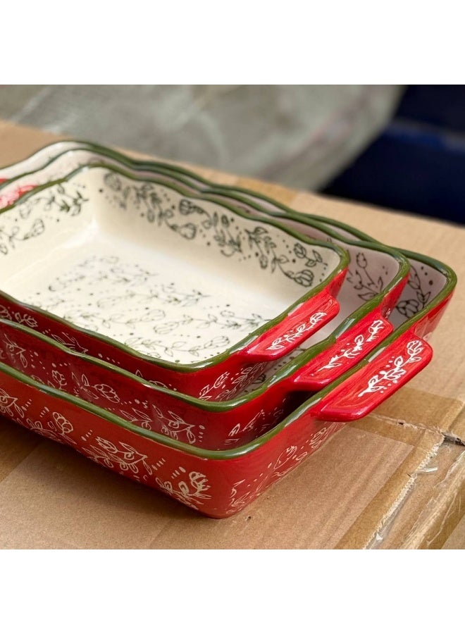 3-Piece Porcelain Casserole Set - Image 2