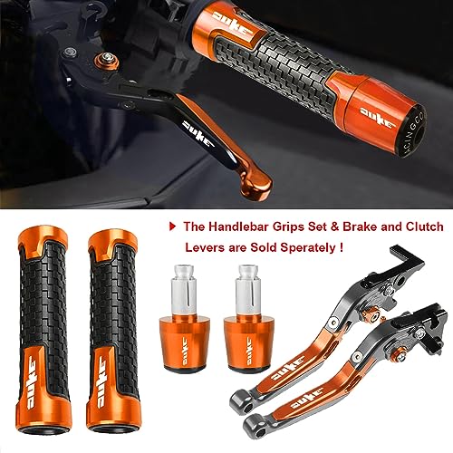 FREAXLL Duke 125 390 Brake Clutch Levers Set Foldable Extendable CNC Aluminium for Duke 125 390 200 250 2011-2015 2017 2018 2019 2020 (Orange/Titanium) - Image 5