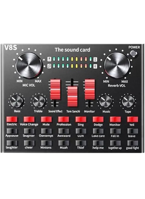 V8S Wireless Microphone Sound Card Professional Condenser With Small Tripod For Live Streaming Studio Equipment