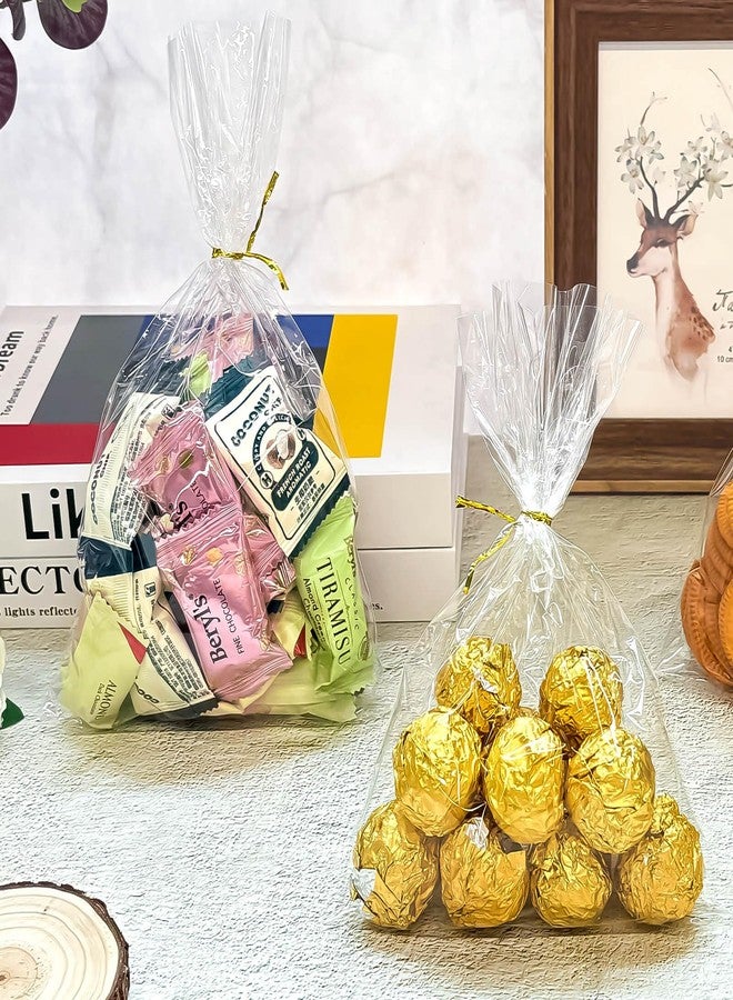 Cherodada 6"x 10", 200Pcs Cellophane Treat Bags with Twist Ties for Gift Wrapping, Wrapping Candies, Cookies, Chocolates, Popcorn - Image 4