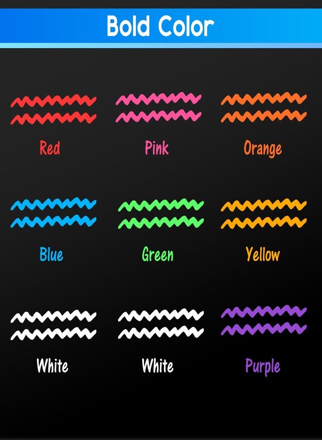 maxtek Neon Dry Erase Markers for Glass,Window Markers for Dry Erase Board,Chalkboard,LED Note Board,Acrylic Refrigerator Calendar,Bullet Tip,Low Odor,Assorted Colors,9 Count - Image 3