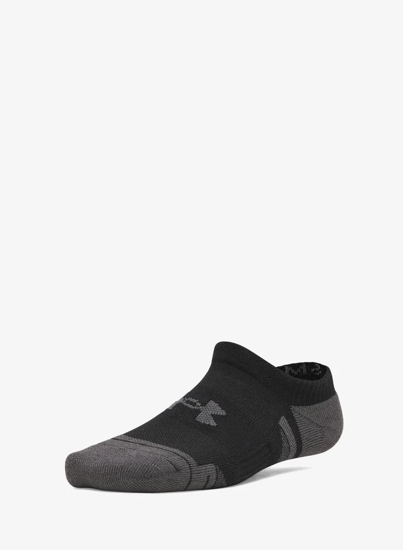 UNDER ARMOUR Youth 3 Pack Performance Tech No Show Socks