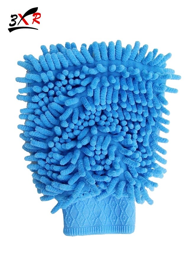 3 اكس ار قفاز غسيل من الألياف الدقيقة 3XR قفاز تنظيف ناعم لتنظيف السيارة والمنزل، قفاز غسيل السيارة، قطعة واحدة - Image 1