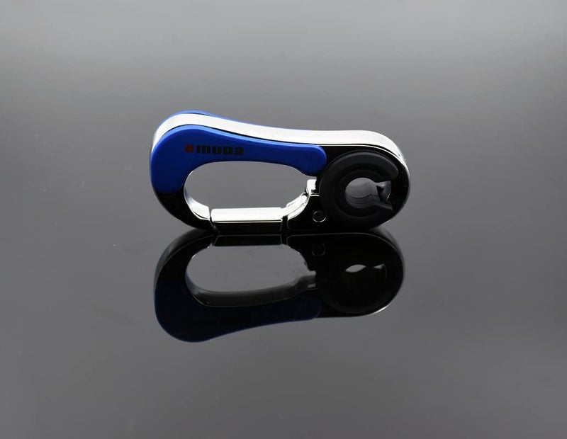 Omuda Stylish Hook Locking Silver Metal Carabiner Double Ring Hook Metal Key Chain for Men & Women - Image 5